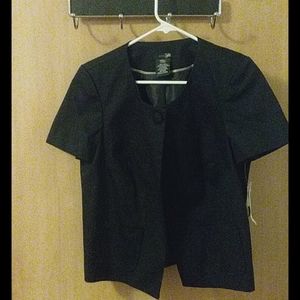 East 5th Black one button short sleeve blazer